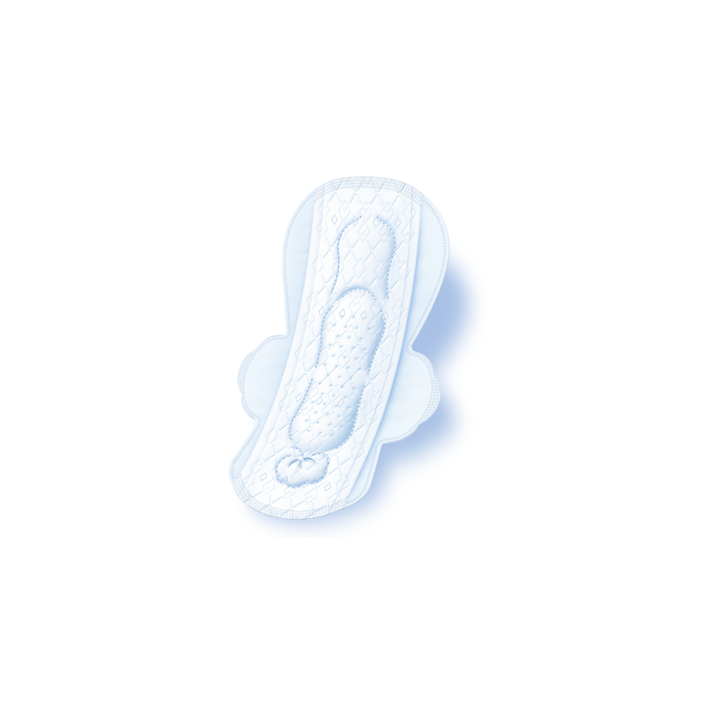CENTER-IN Natural Organic Cotton Scent Sanitary Towel with Wings, set of 24.5 + 21.5cm