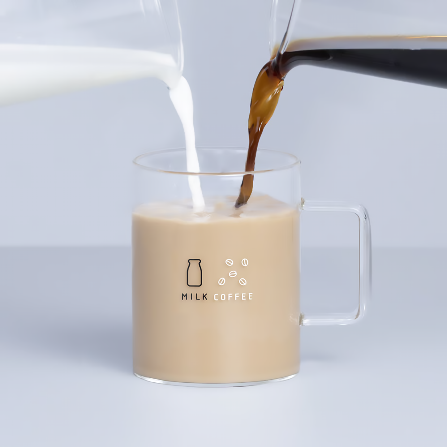 TSUJIO Coffee Milk Glass for both Hot and Cold Drinks