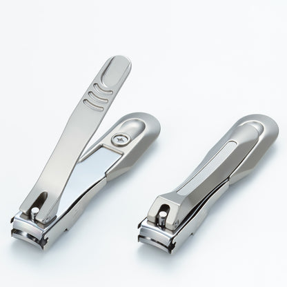 GREEN BELL CRFTSMANSHIP Stainless Steel High-quality Curved Blade Nail Clipper with Metal Catcher