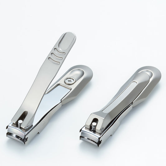 GREEN BELL CRFTSMANSHIP Stainless Steel High-quality Curved Blade Nail Clipper with Metal Catcher