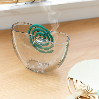 ITOMANI Handmade Glass Mosquito Coil Holder/Vase