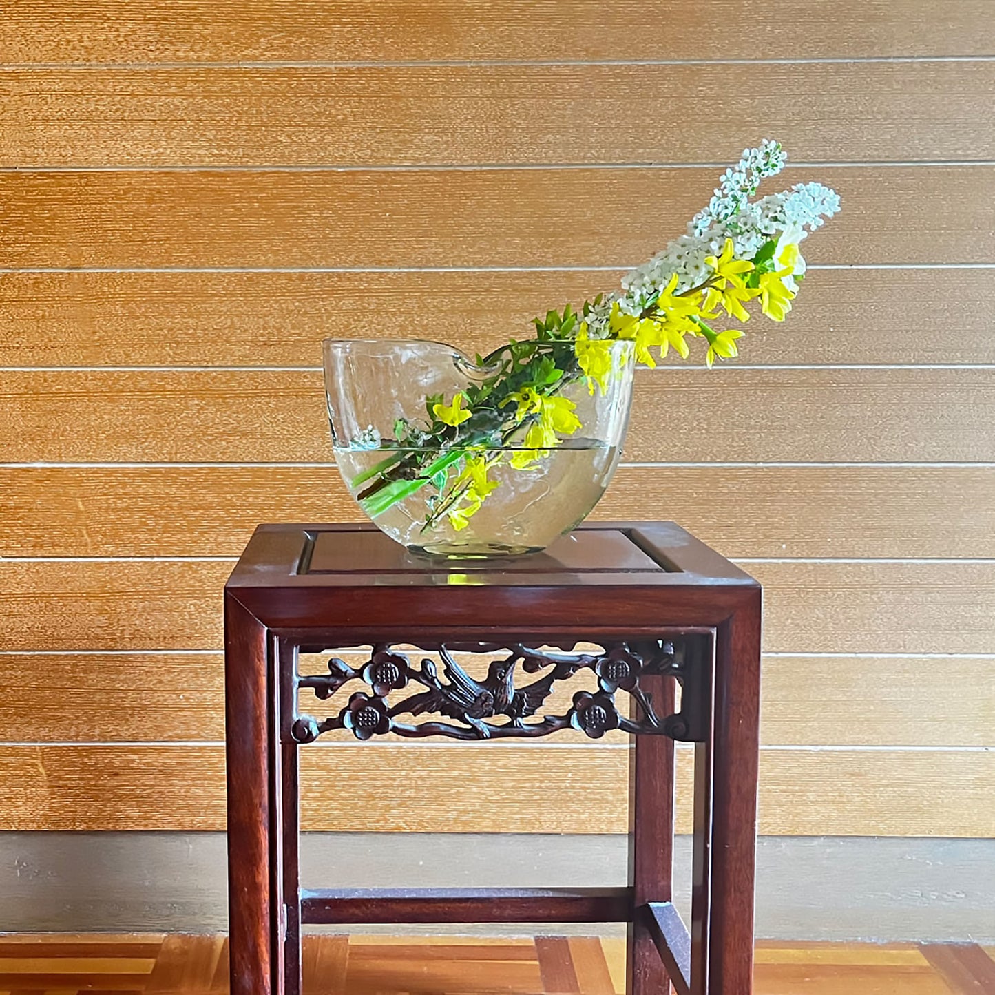 ITOMANI Handmade Glass Mosquito Coil Holder/Vase