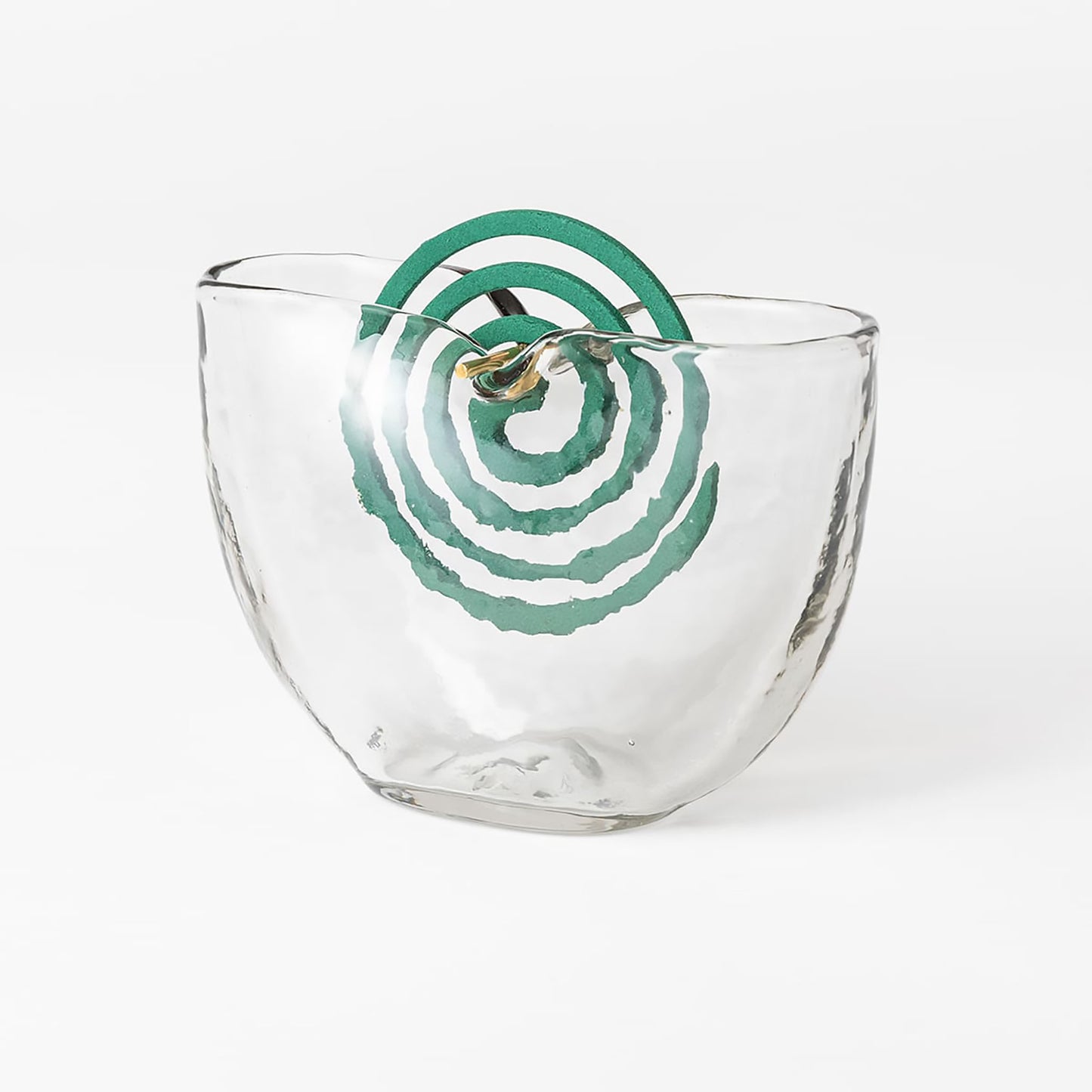 ITOMANI Handmade Glass Mosquito Coil Holder/Vase