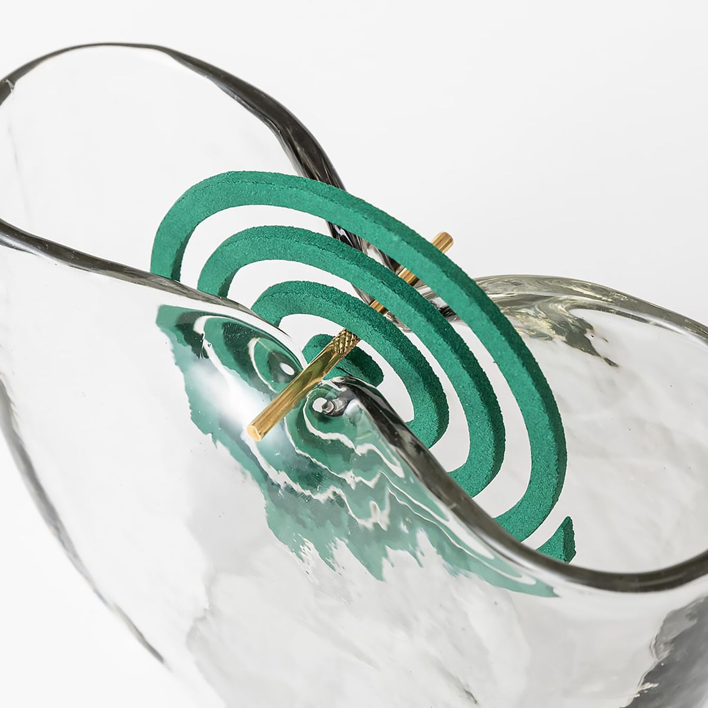 ITOMANI Handmade Glass Mosquito Coil Holder/Vase