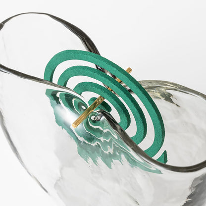 ITOMANI Handmade Glass Mosquito Coil Holder/Vase