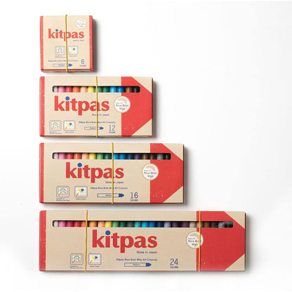 KITPAS Rice Bran Wax Art Crayons
