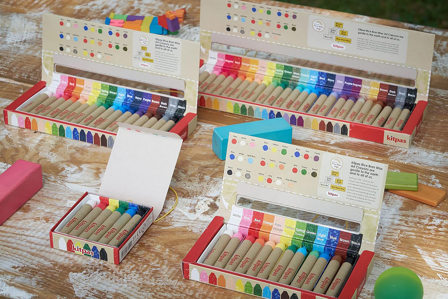 KITPAS Rice Bran Wax Art Crayons
