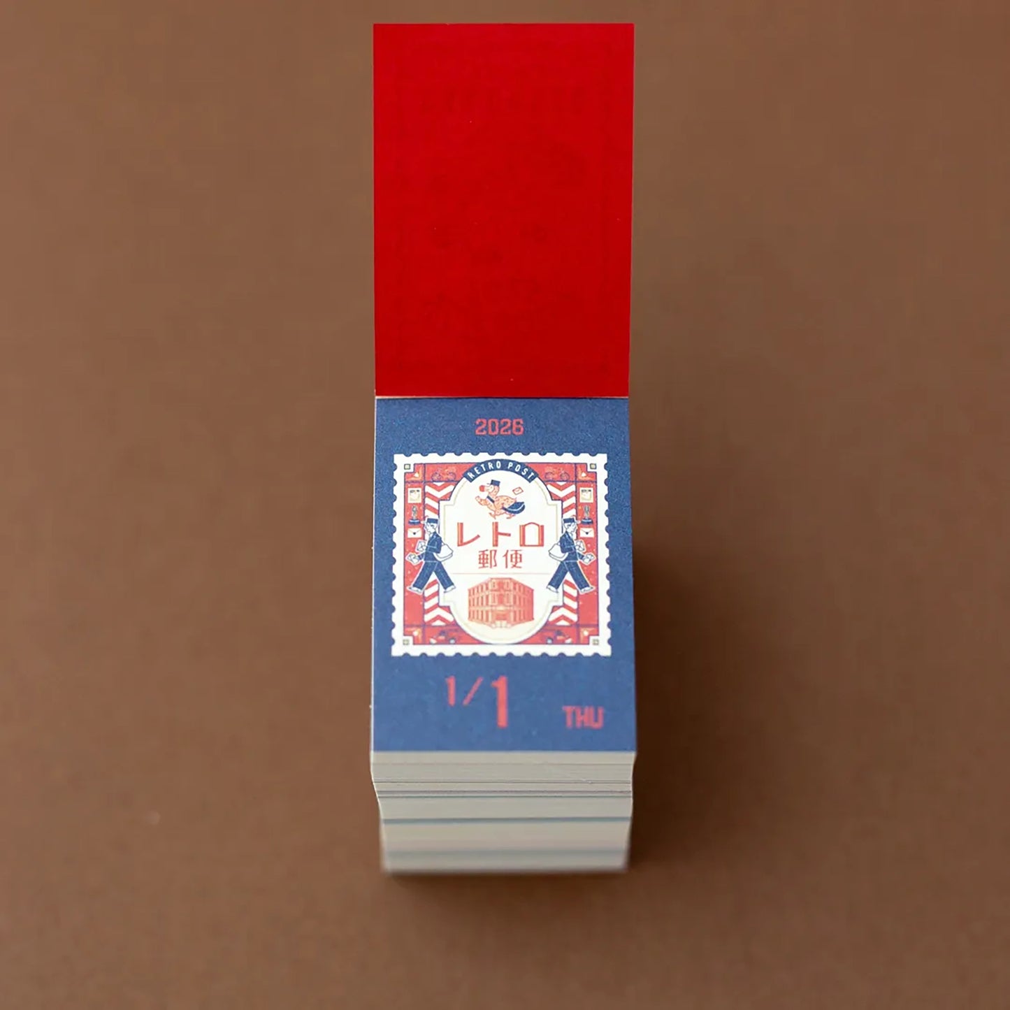 KOYOMI SEIKATSU Obi1 Mini Mini Retro Daily Block Calendar 2026