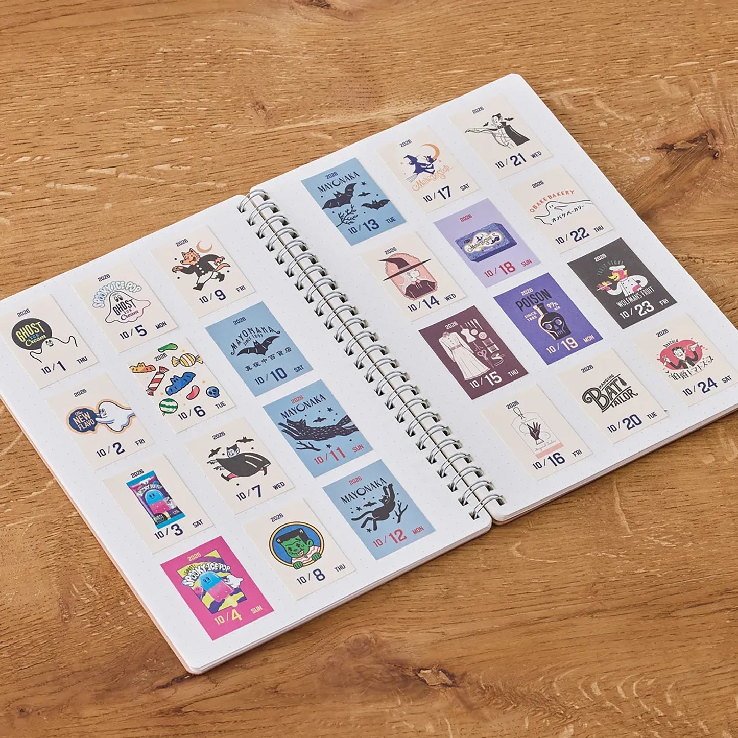 KOYOMI SEIKATSU Obi1 Mini Mini Retro Daily Block Calendar 2026