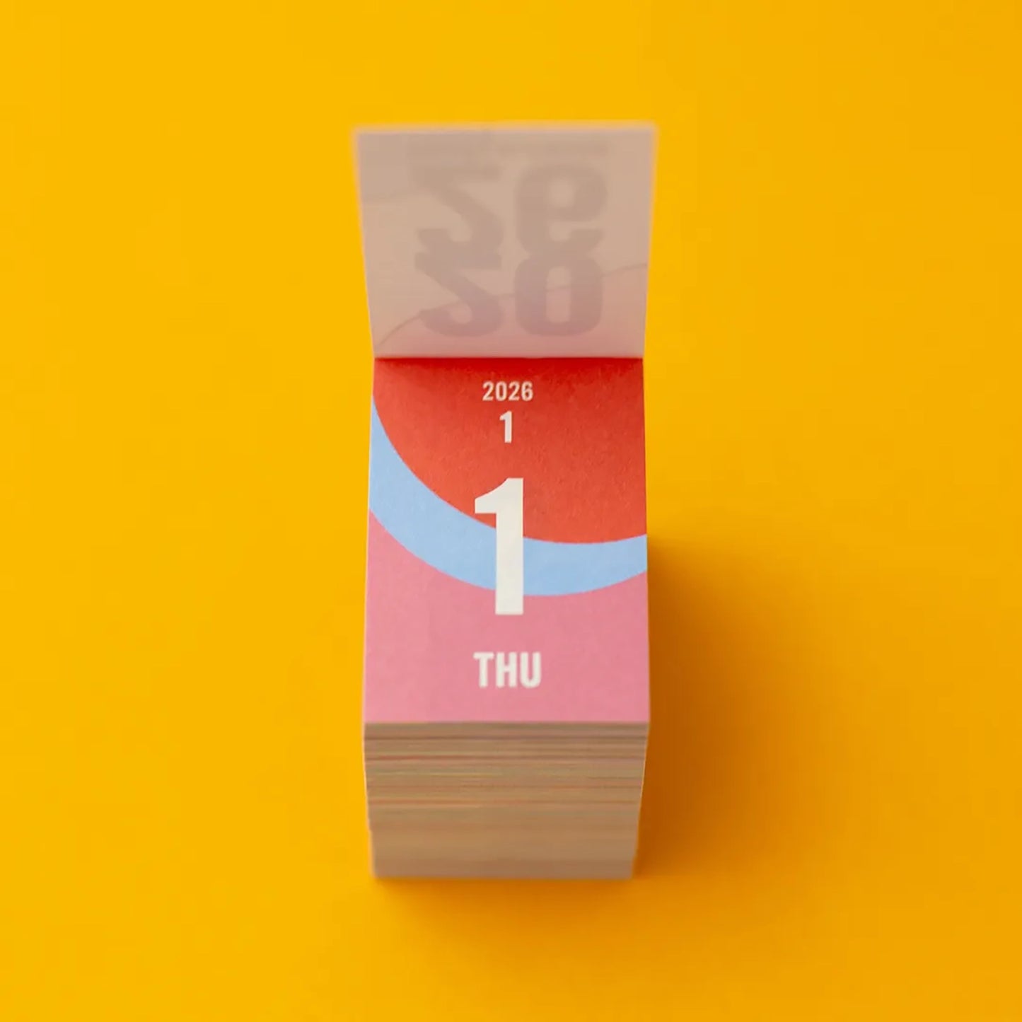 KOYOMI SEIKATSU Obi1 Mini Mini Colourful Daily Block Calendar 2026