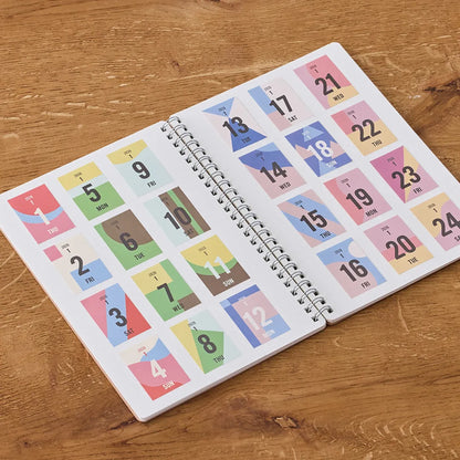 KOYOMI SEIKATSU Obi1 Mini Mini Colourful Daily Block Calendar 2026