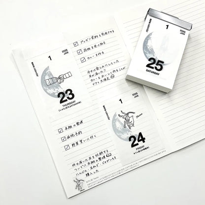 KOYOMI SEIKATSU Mini Sora Daily Block Calendar 2026