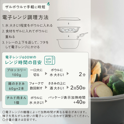 MARNA 3-Piece Colander & Bowl Set