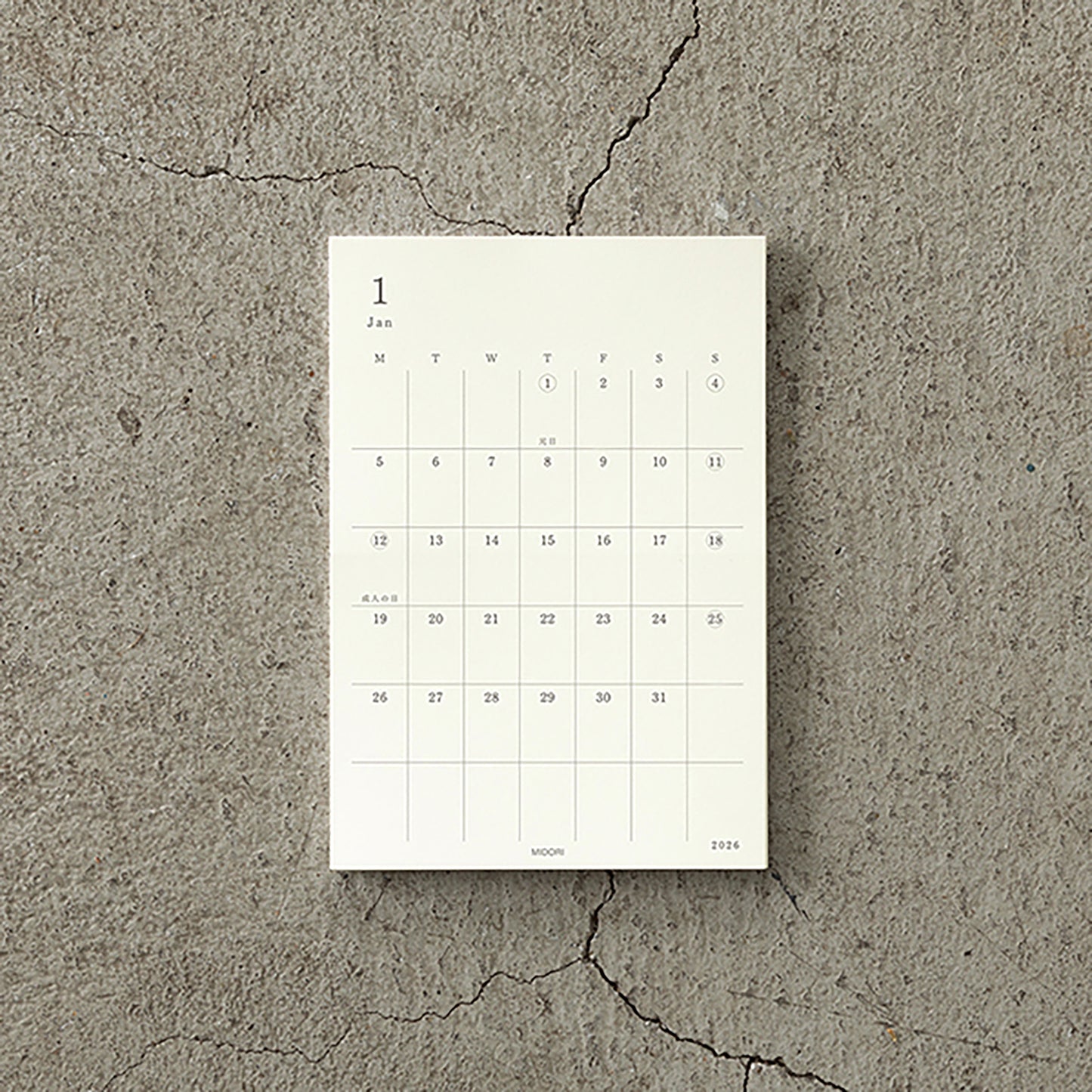 MIDORI 2026 Diary Sticker