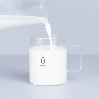 TSUJIO Coffee Milk Glass for both Hot and Cold Drinks