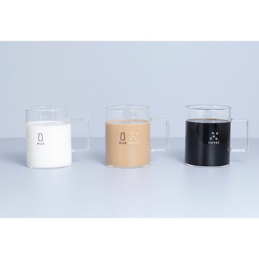 TSUJIO Coffee Milk Glass for both Hot and Cold Drinks