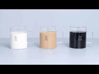 TSUJIO Coffee Milk Glass for both Hot and Cold Drinks